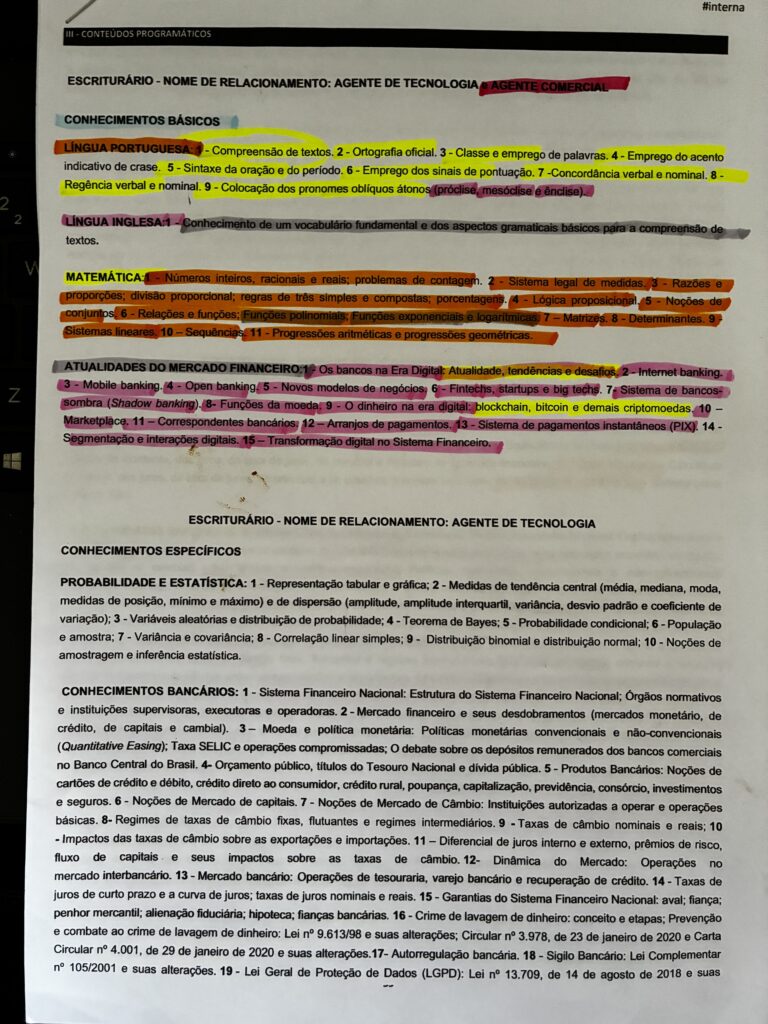 Edital de Portugues Cesgranrio Conteudo programatico