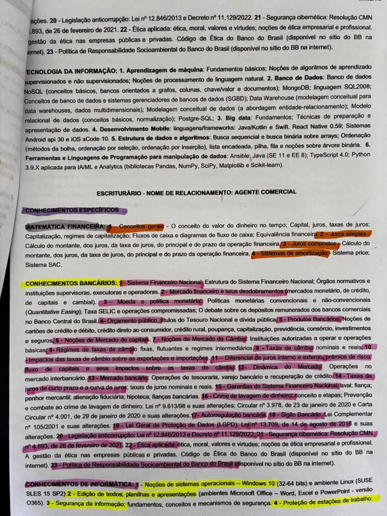 Edital de Portugues Cesgranrio Conteudo programatico